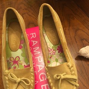 Womens Suede mocassins heels